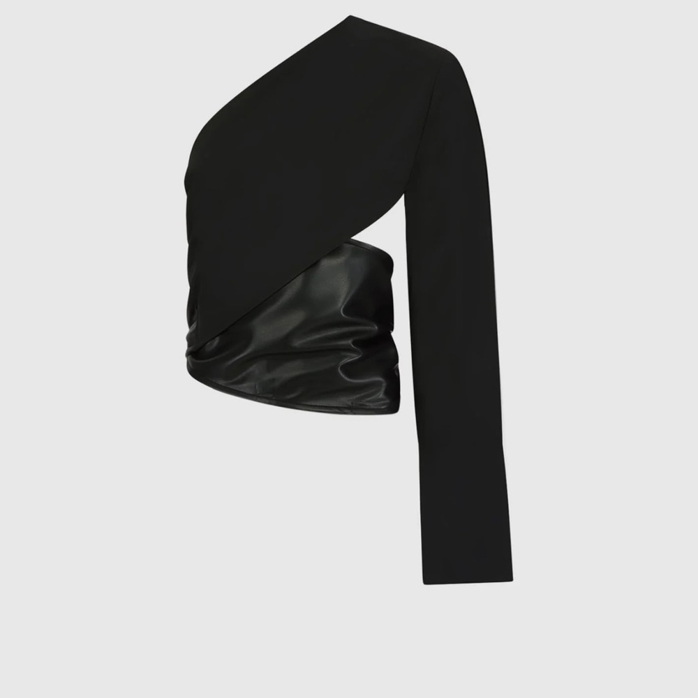 One sleeve wrap top
